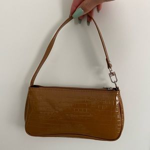 NWOT Brown Croc Mini Bag 👜